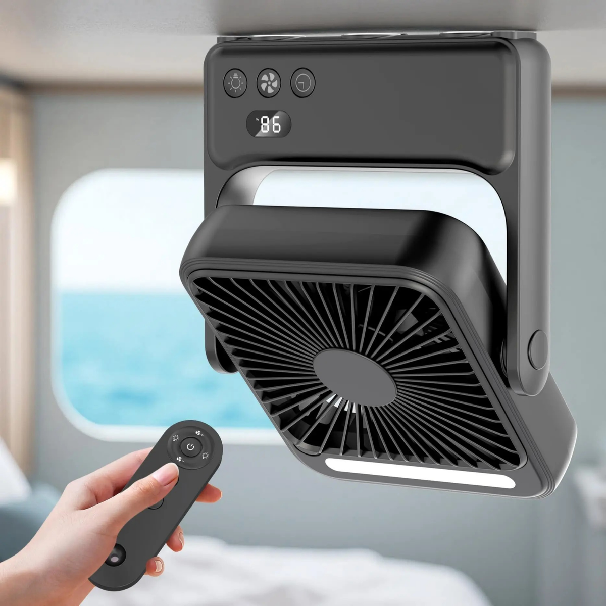 10000mAh Magnetic Ceiling Fan with Light