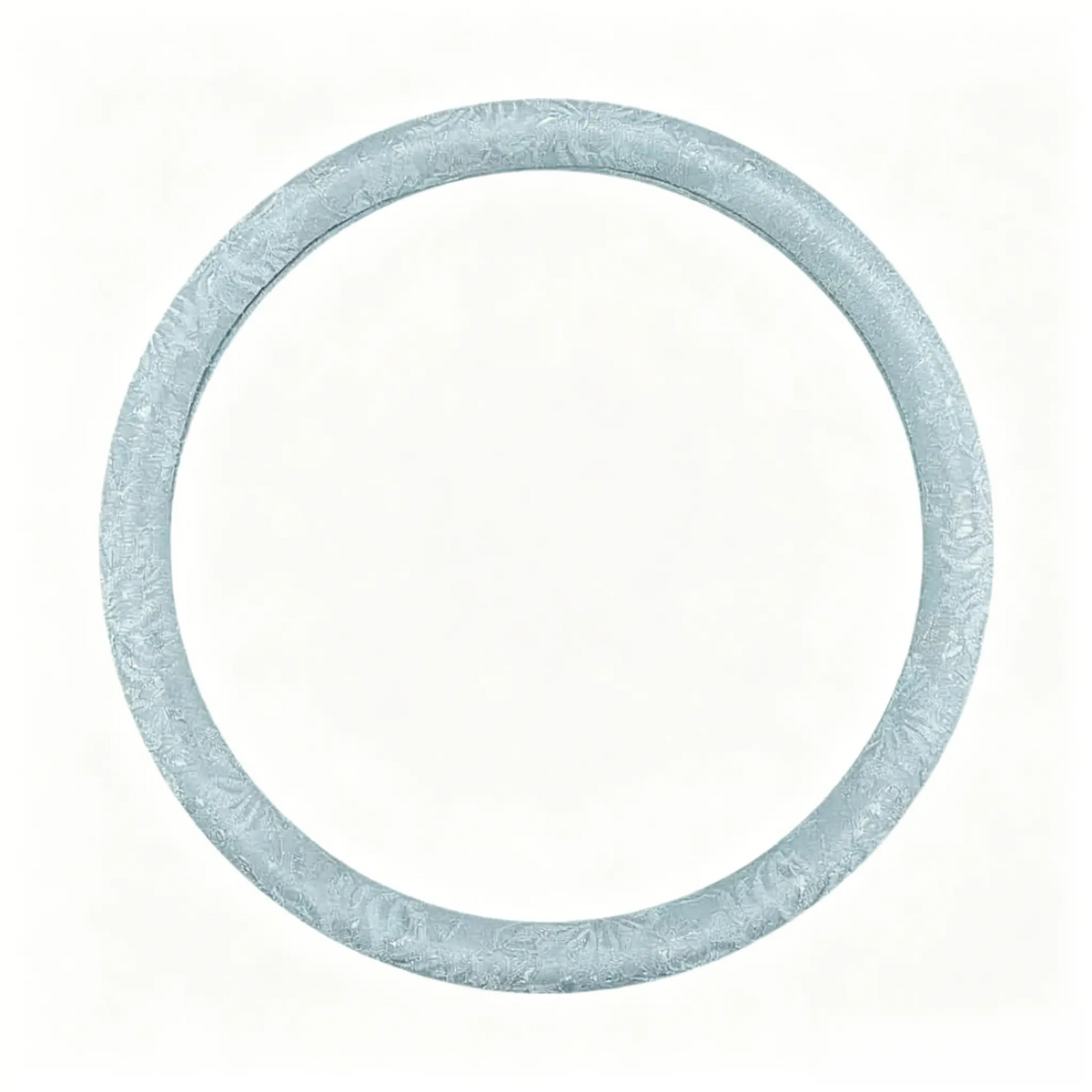 Baby blue lace steering wheel cover, round O shape, 15 inch