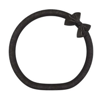 Solid black lace steering wheel cover with bow knot, D shape flat bottom