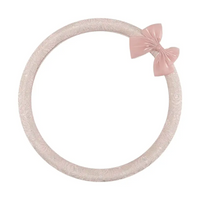 Blush pink lace steering wheel cover with bow knot, round O shape