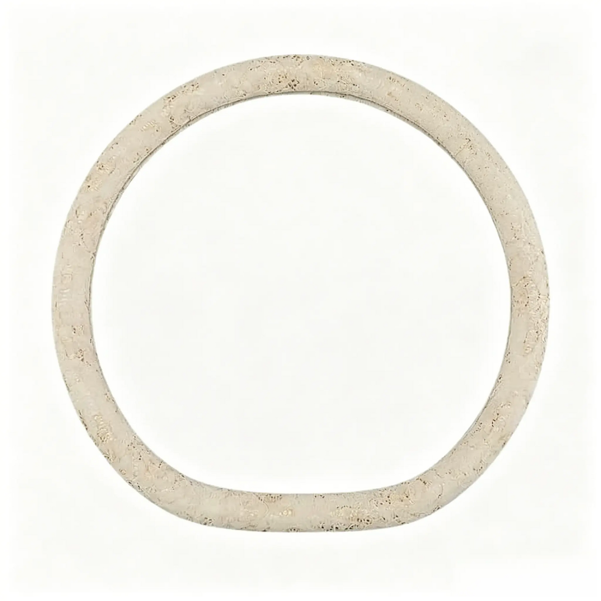 Cream lace steering wheel cover, D shape flat bottom, 15 inch