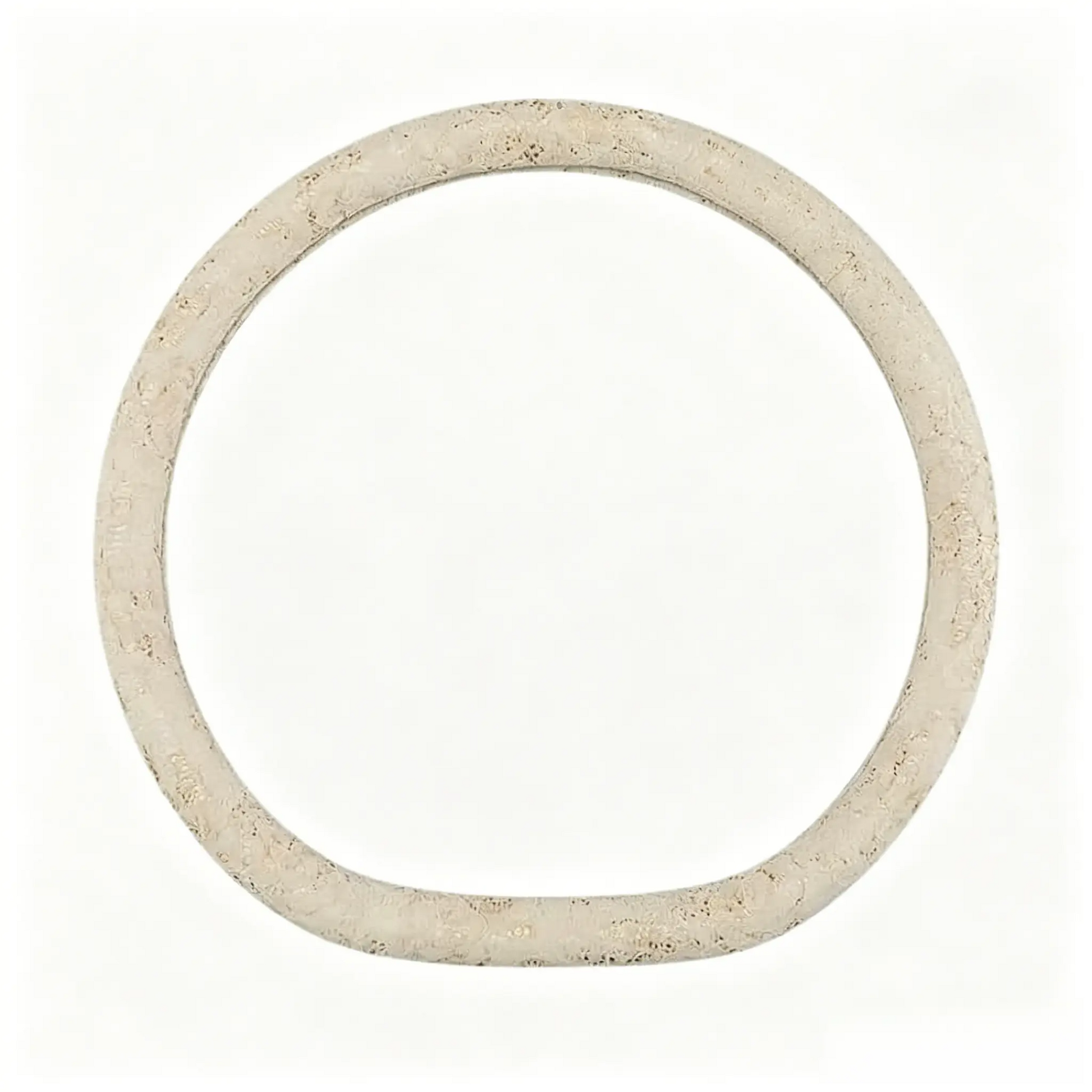 Cream lace steering wheel cover, D shape flat bottom, 15 inch