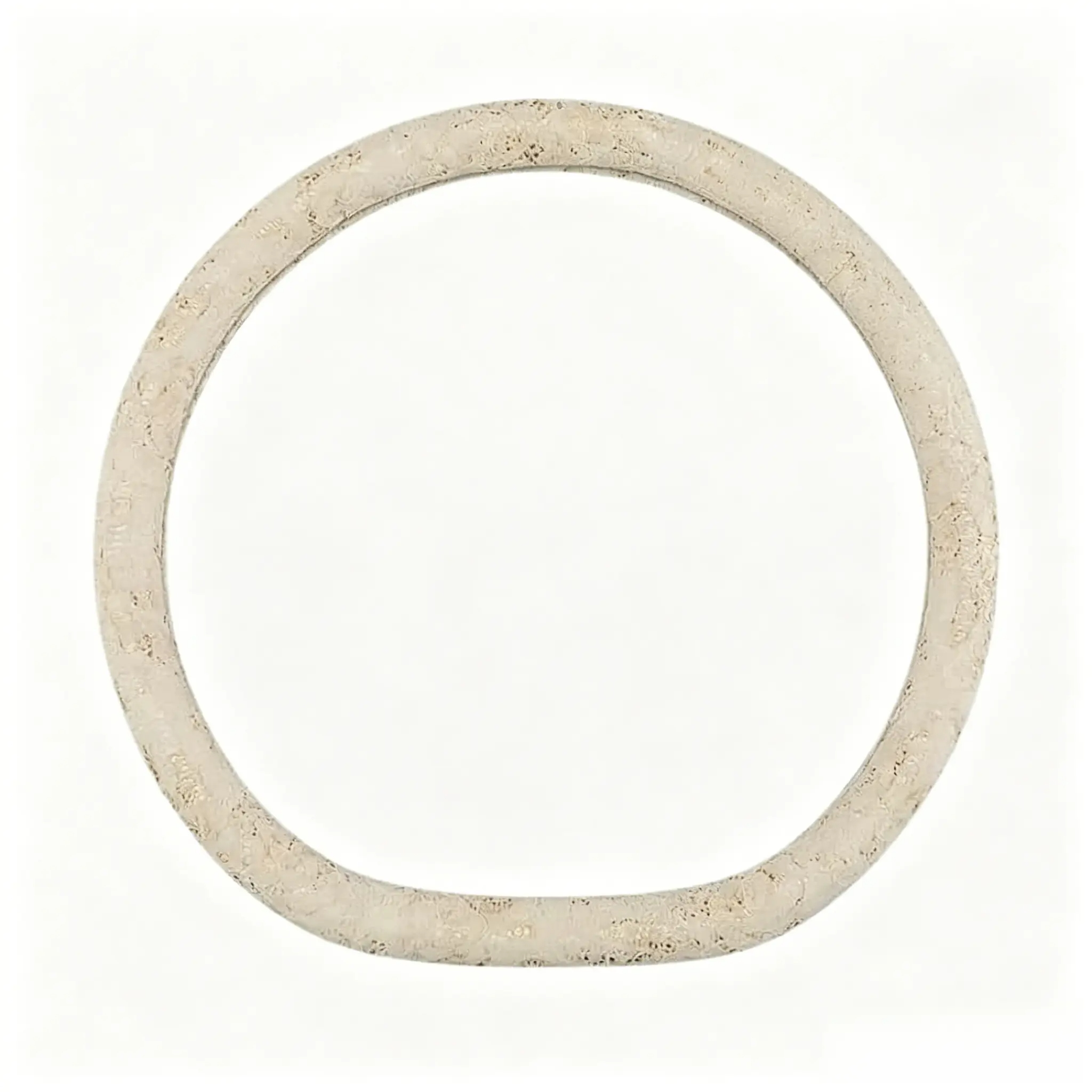 Cream lace steering wheel cover, D shape flat bottom, 15 inch